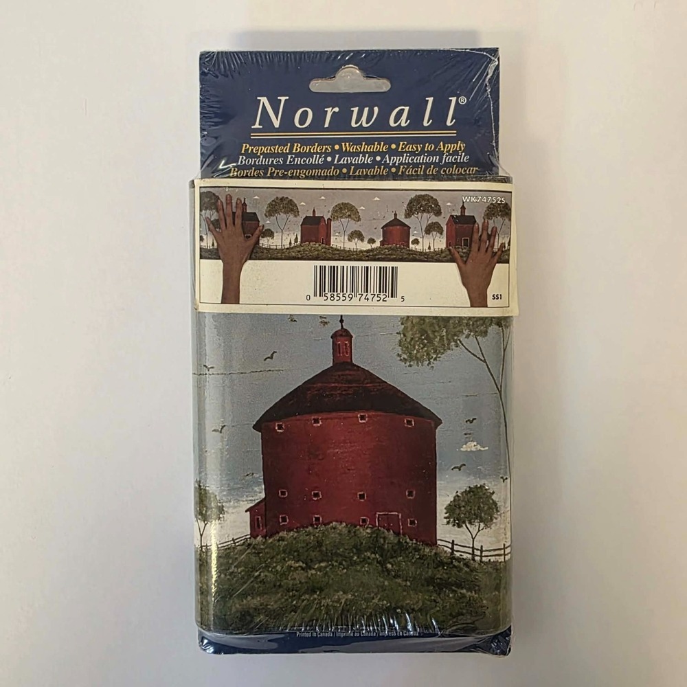 Norwall Red Barn Red House Countryside 7" Wallpaper Border New In Package